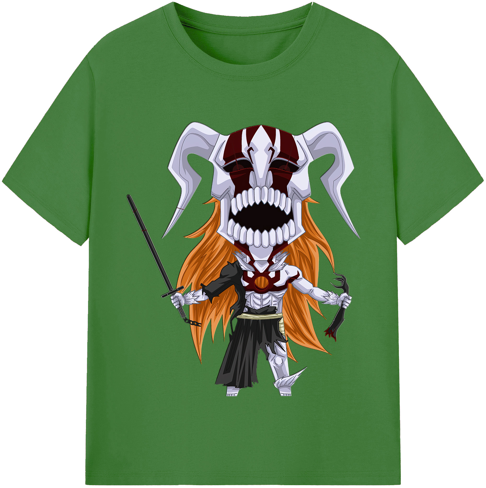 （画像用） ブリーチ 黒崎一護（くろさき いちご）BLEACH Kurosaki Ichigo レディースカジュアルプリントTシャツ（綿100％）
